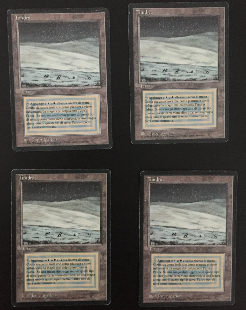 4x FBB Tundra Dual Land | Magic the Gathering | Black Border Italian