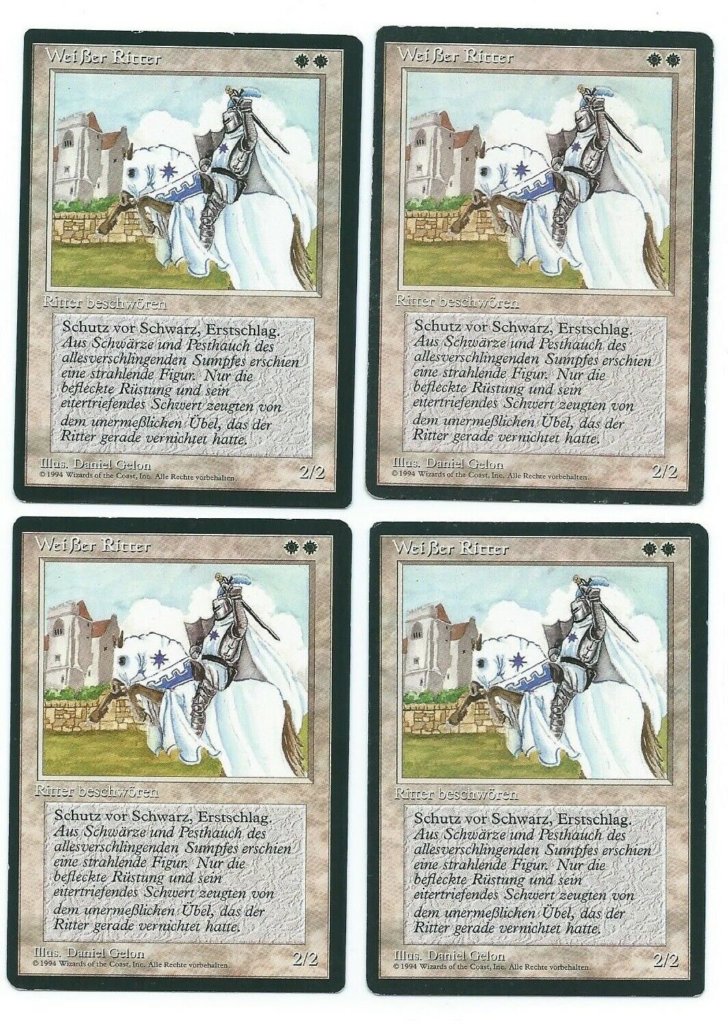 4x White Knight FBB German Magic the Gathering | MTG Cards 93 94