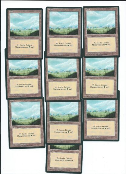 Magic MTG Misprint German Wald Forest Plains