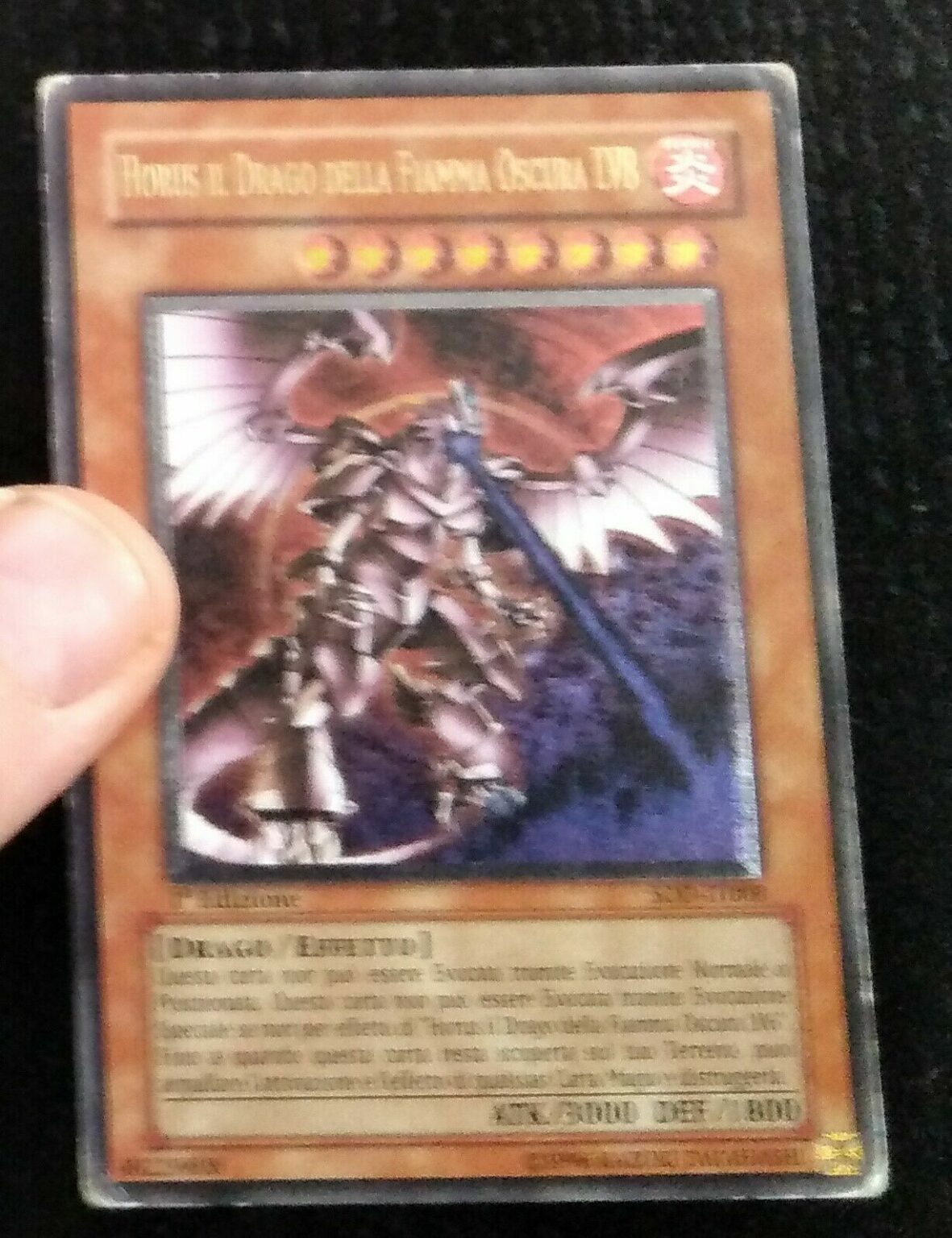 Yugioh! Horus the Black Flame Dragon LV8 ITALIAN Ultimate Rare 1st Ed ...